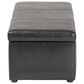 Baxton Studio Dennehy Storage Ottoman in Black, , large