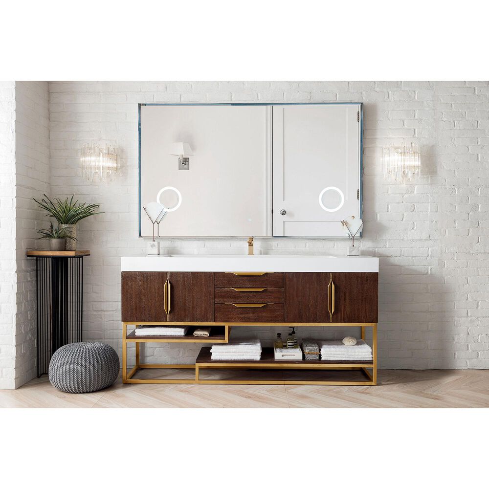 James Martin Columbia 72" Single Bathroom Vanity in Coffee Oak and