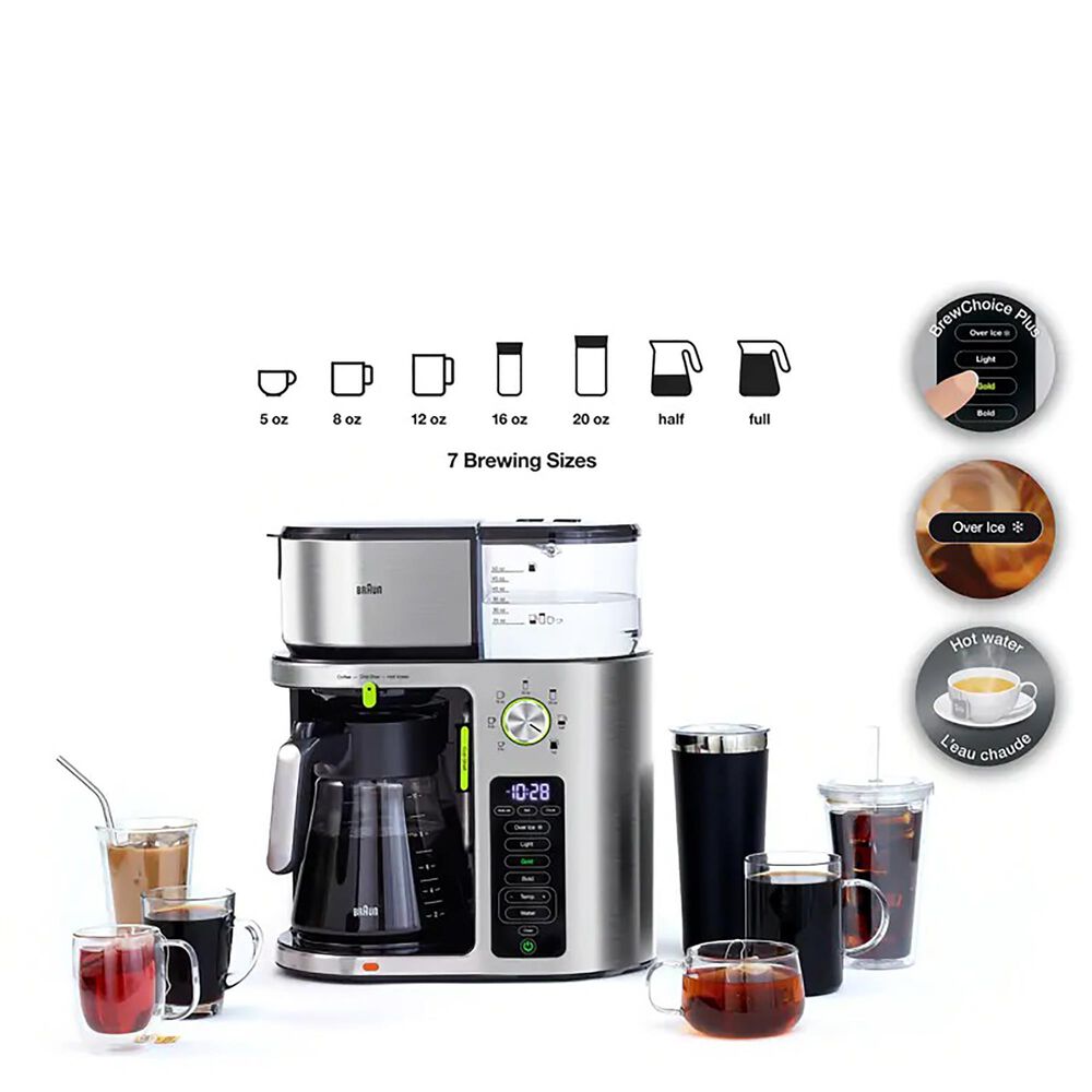 Braun Multiserve 10Cup Drip Coffee Maker in Stainless Steel Nebraska