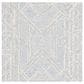 Safavieh Micro-Loop MLP173M 5" Square Light Blue and Ivory Area Rug, , large