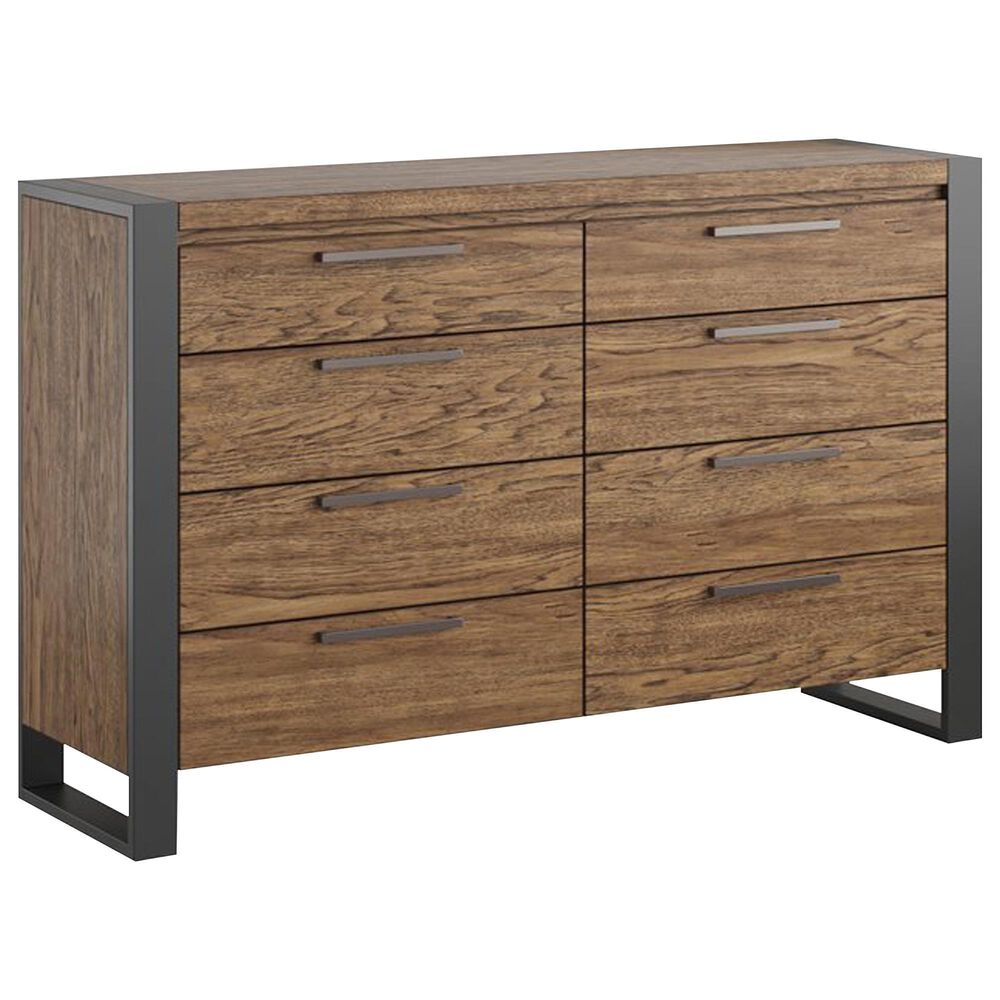 Golden Wave Furniture Hendrick 8-Drawer Dresser in Brown and Black, , large