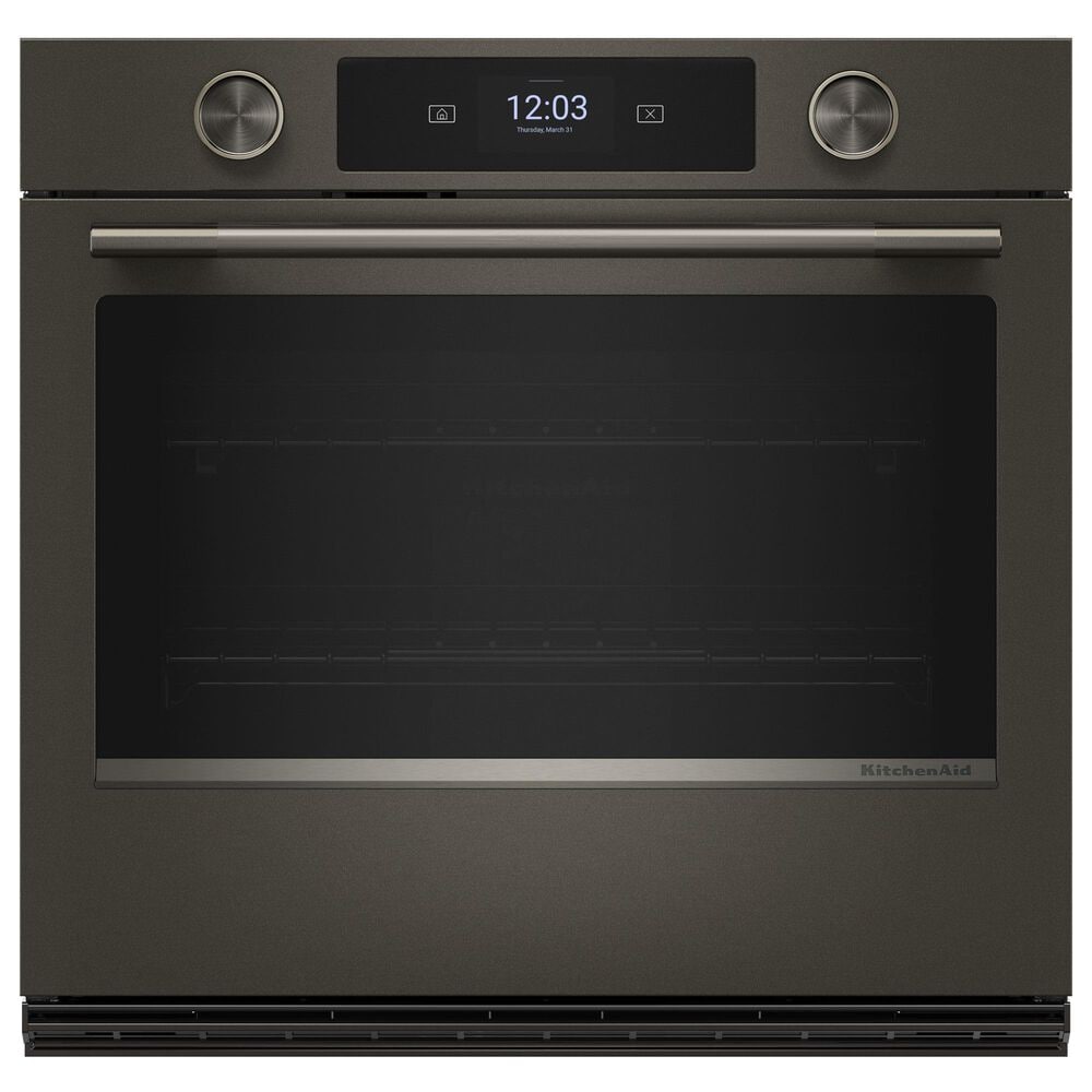 KitchenAid 2-Piece Kitchen Package with Black Ore 30" Smart Single Wall Oven and Black 30" Induction Cooktop, , large