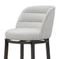 Armen Living Eunice Swivel Bar Height Stool with Ivory Upholstery in Antique Pewter, , large