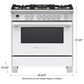 Fisher & Paykel 36" Freestanding Classic Dual Fuel Ranges in White, , large