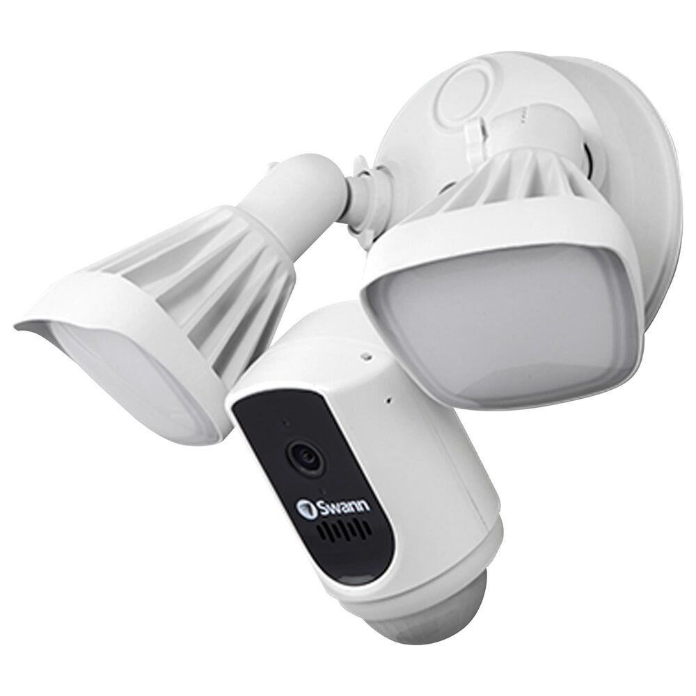 Swann Wi-Fi Floodlight Security Camera in White, , large