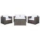 Safavieh Brielle 4-Piece Patio Living Set in Grey Brown, , large