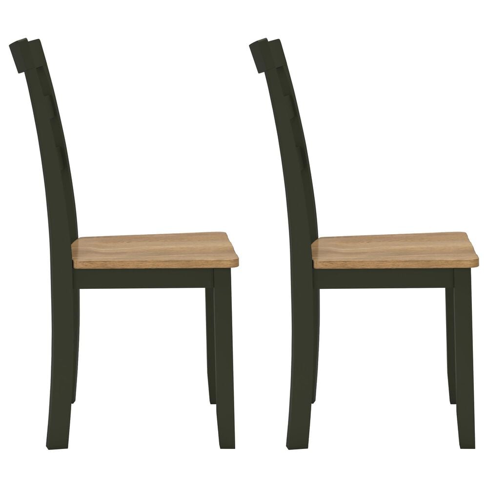Ashley Gesthaven Dining Chair Set of 2 in Natural and Green, , large
