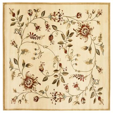 Safavieh Lyndhurst  6"7" Square Ivory and Multicolor Area Rug, , large
