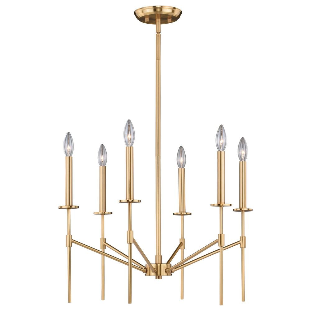 Vaxcel Kedzie 6-Light Chandelier in Natural Brass, , large