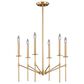 Vaxcel Kedzie 6-Light Chandelier in Natural Brass, , large