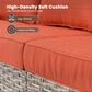 HOMLUX Outdoor Wicker Conversation Sofa in Orange, , large