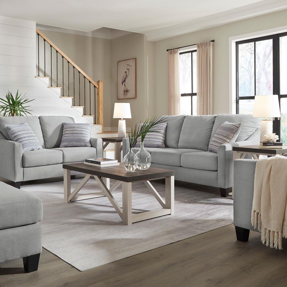 Ashley Adlai Stationary Loveseat in Shadow, , large