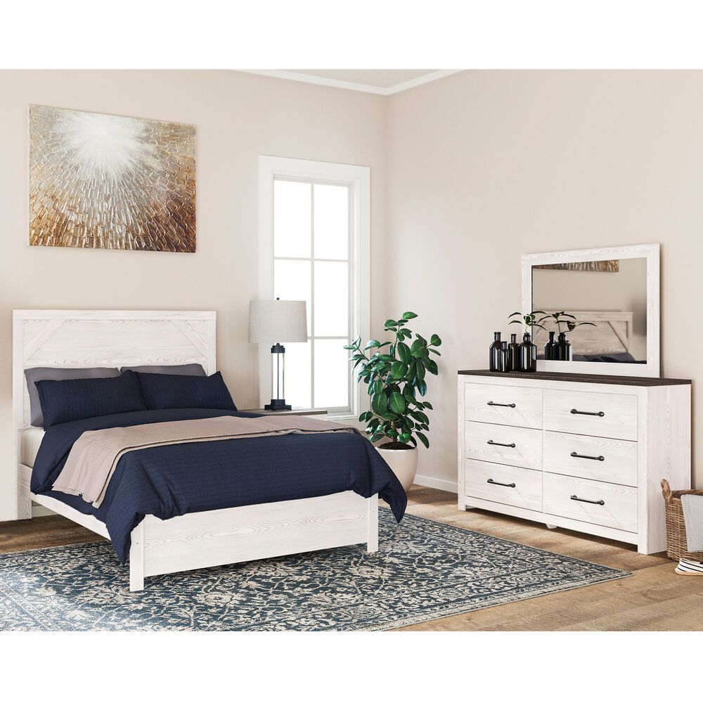 Ashley Gerridan 3 Piece Full Bedroom Set in White and Gray, , large