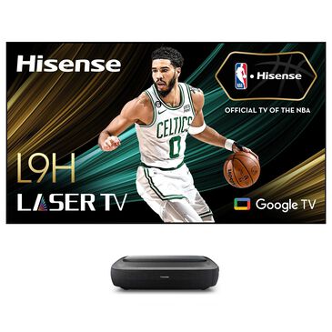 Hisense 120" L9 4K HDR Smart TriChroma Laser TV Projector with Screen in Black, , large