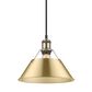 Golden Lighting Orwell 1-Light Medium Pendant with Brushed Champagne Bronze Shade in Aged Brass, , large