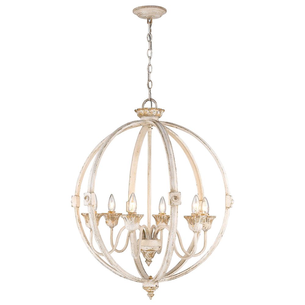 Golden Lighting Jules 6-Light Chandelier in Antique Ivory and Gold, , large