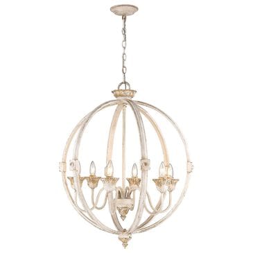 Golden Lighting Jules 6-Light Chandelier in Antique Ivory and Gold, , large