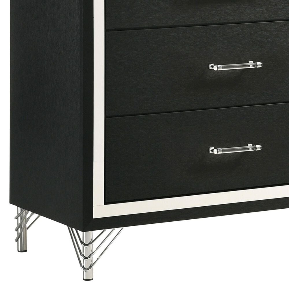 Coaster Lucia 6-Drawer Dresser in Black and Chrome, , large