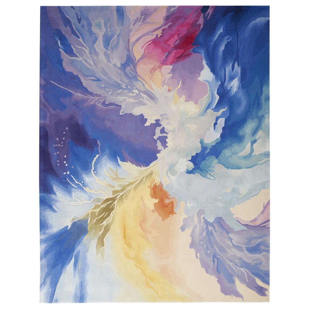Nourison Prismatic PRS37 Blue and Multicolor 9"9" x 13"9" Area Rug, , large