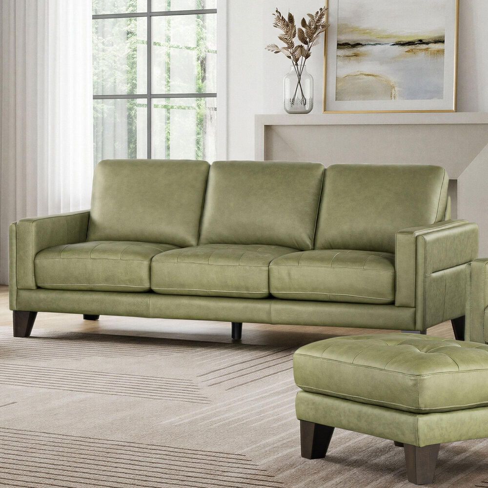 Italiano Furniture Cambria Vaughn Stationary Sofa in Green Clover, , large