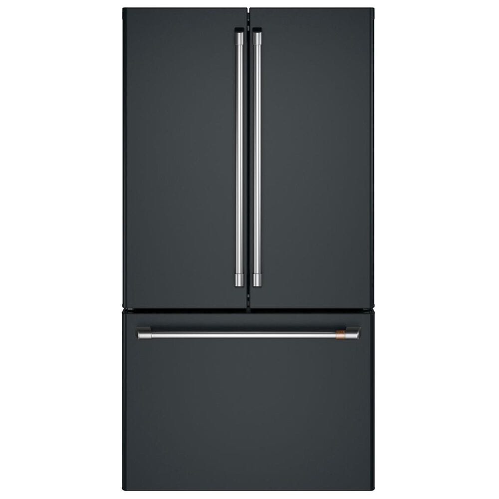 Cafe 23.1 Cu. Ft. French Door Refrigerator in Matte Black in Brushed Stainless, , large