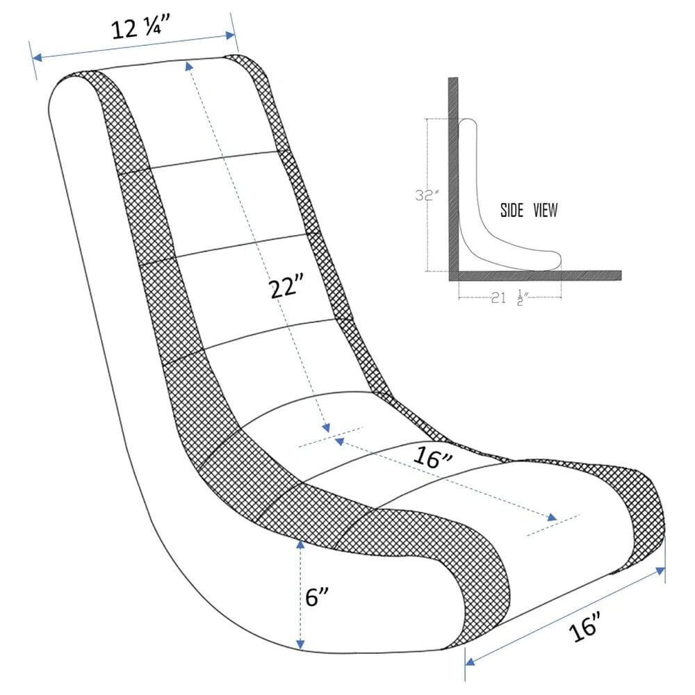 Sanford Classic Video Rocker Gaming Chair in Red and Black, , large
