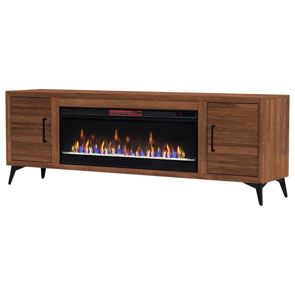 Legends Home Malibu 78" Fireplace Console in Bourbon, , large