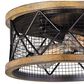 Vaxcel Bremerton 2-Light Flush Mount in Oil Rubbed Bronze and Burnished Teak, , large