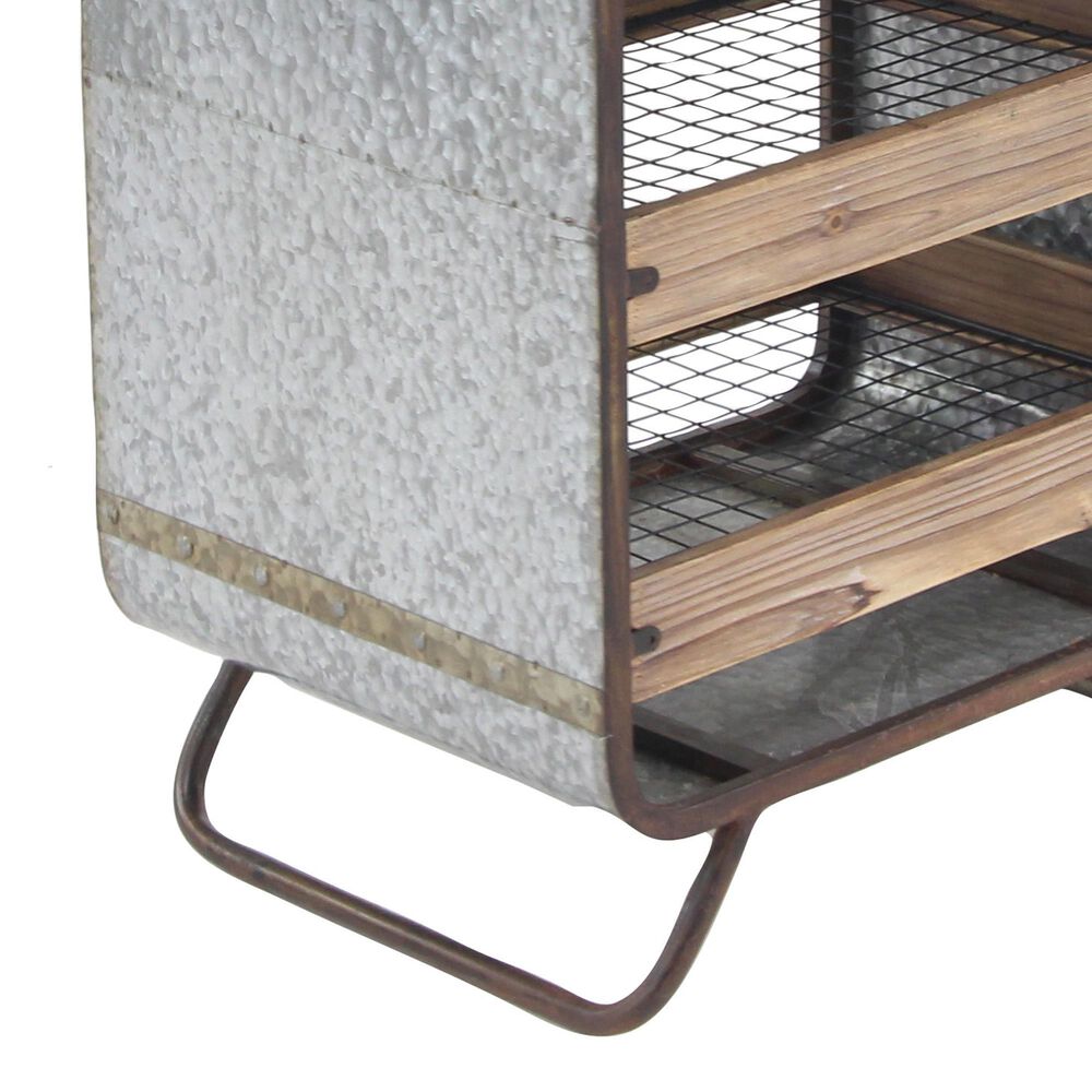Uma Enterprises Industrial Chest in Brown and Gray, , large