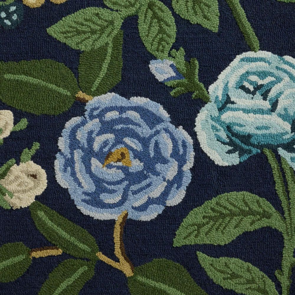 Rifle Paper Co. x Loloi Highgrove Navy 2'6" x 7'6" Runner, , large