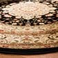 Safavieh Lyndhurst LNH213 5"3" Round Black and Ivory Area Rug, , large