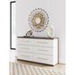 Ashley Kendanport 6-Drawer Dresser in Dark Brown and Matte White, , large