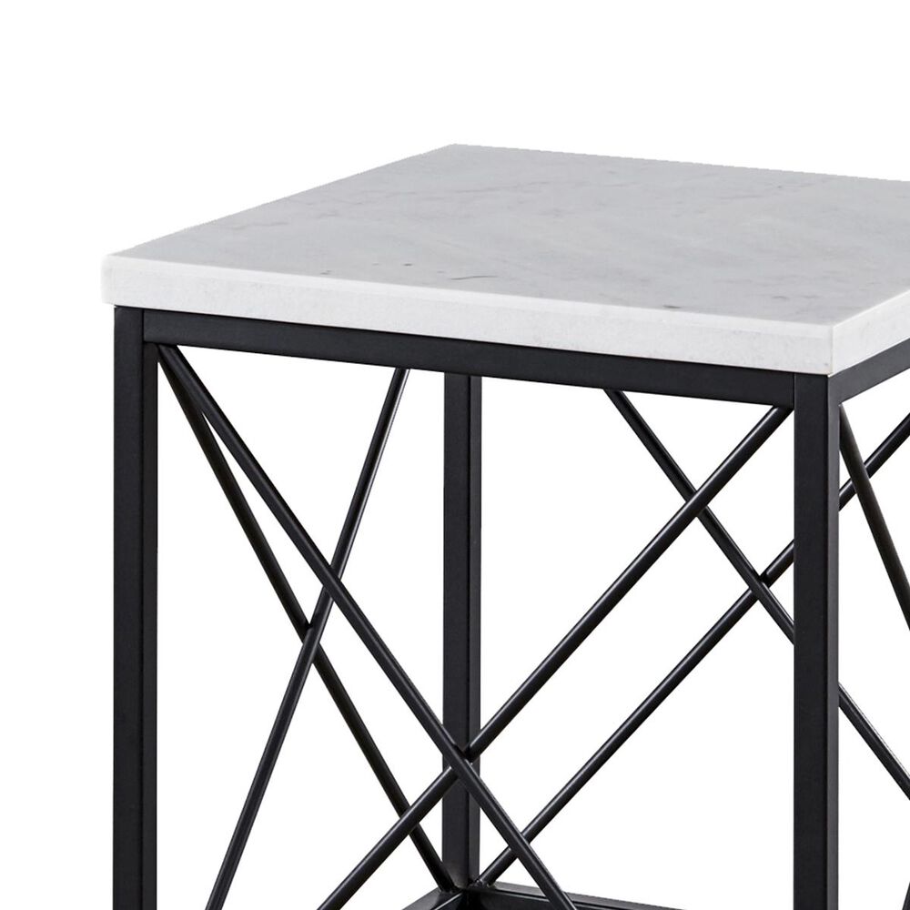 Crystal City Skyler End Table in White, , large