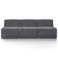 Furniture of America Facil 3-Piece Modular Armless Sofa in Dark Gray, , large