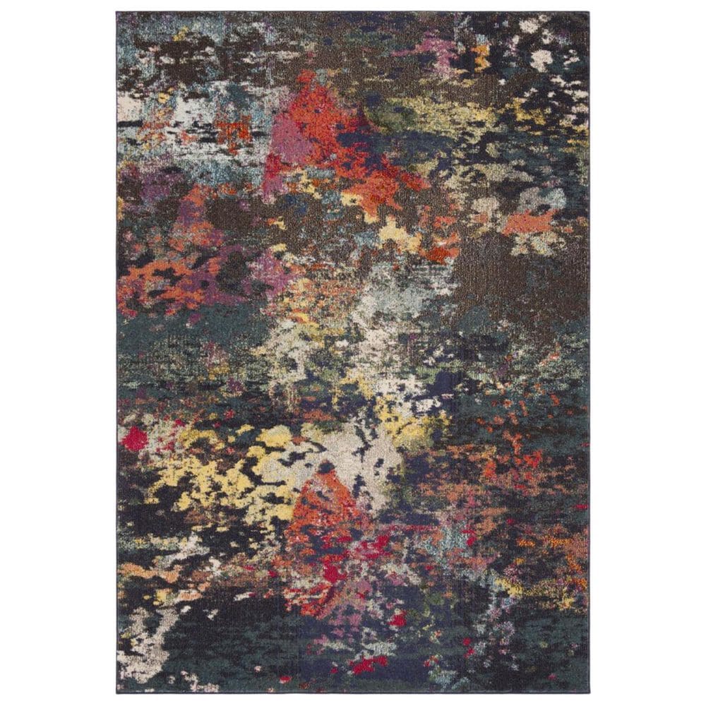 Safavieh Monaco MNC260T 5"1" x 7"7" Brown and Teal Area Rug, , large