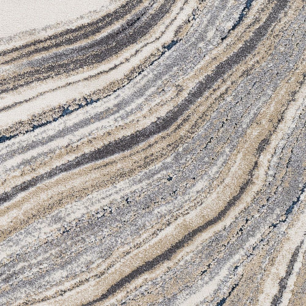 Surya Tuscany TUS-2315 6&#39;7&quot; x 9&#39;6&quot; Cream, Khaki, Gray, Charcoal and Blue Area Rug, , large