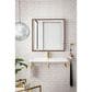 James Martin Vanities Boston 39.5" Single Wall Brackets in Radiant Gold with 3 cm White Glossy Resin Top and Rectangular Sink, , large