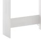HOMLUX 40" Computer Desk with Open Side Shelves in White Oak and Stainless Steel, , large