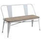 Furniture of America Patterson Dining Bench in White and Dark Oak, , large