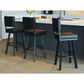 Delaware Dining Malibu 26" Swivel Barstool in Matte Black/Black, , large