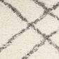 Nourison Dreamy Shag Geometric 7"10" x 9"10" Ivory Area Rug, , large