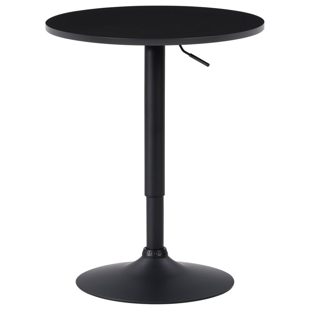 CorLiving Adjustable Round Bar Table in Black, , large