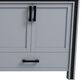 Lexora Home Ziva 84" Double Bathroom Vanity in Dark Grey with 2 cm White Cultured Marble Top and Rectangular Sinks, , large