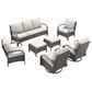 Sunwell Garden 7-Piece Patio Conversation Set in Navy, , large