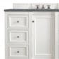 James Martin Vanities De Soto 48" Single Bathroom Vanity in Bright White with 3 cm Parisien Bleu Quartz Top and Rectangular Sink, , large