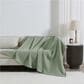 Trade Linker Full/Queen Waffle Weave Knit Throw Blanket in Sage, , large