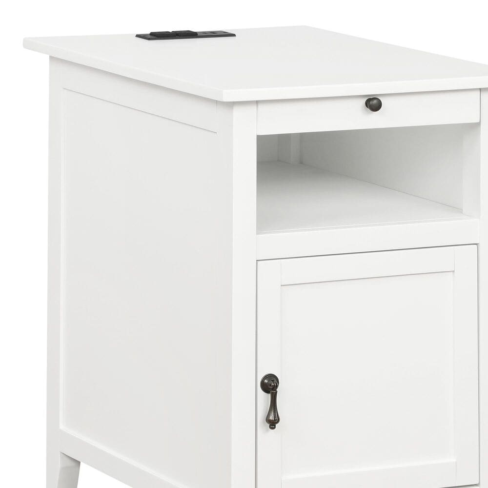 Linden Boulevard Butra Accent Table in White, , large