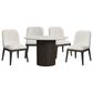 Mayberry Hill Sylvie 5-Piece Round Dining Set in Brown and White, , large