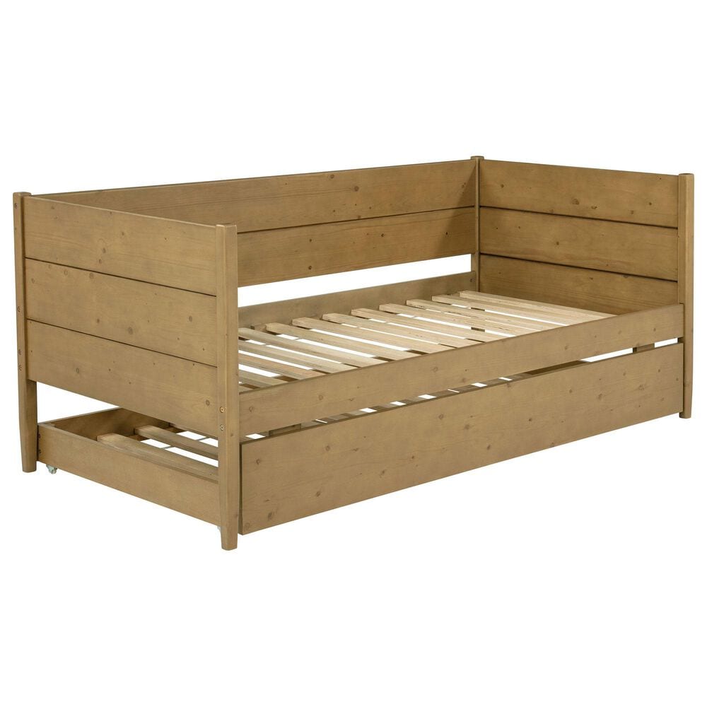 Coaster Calinda Twin Daybed with Trundle in Warm Natural Brown, , large