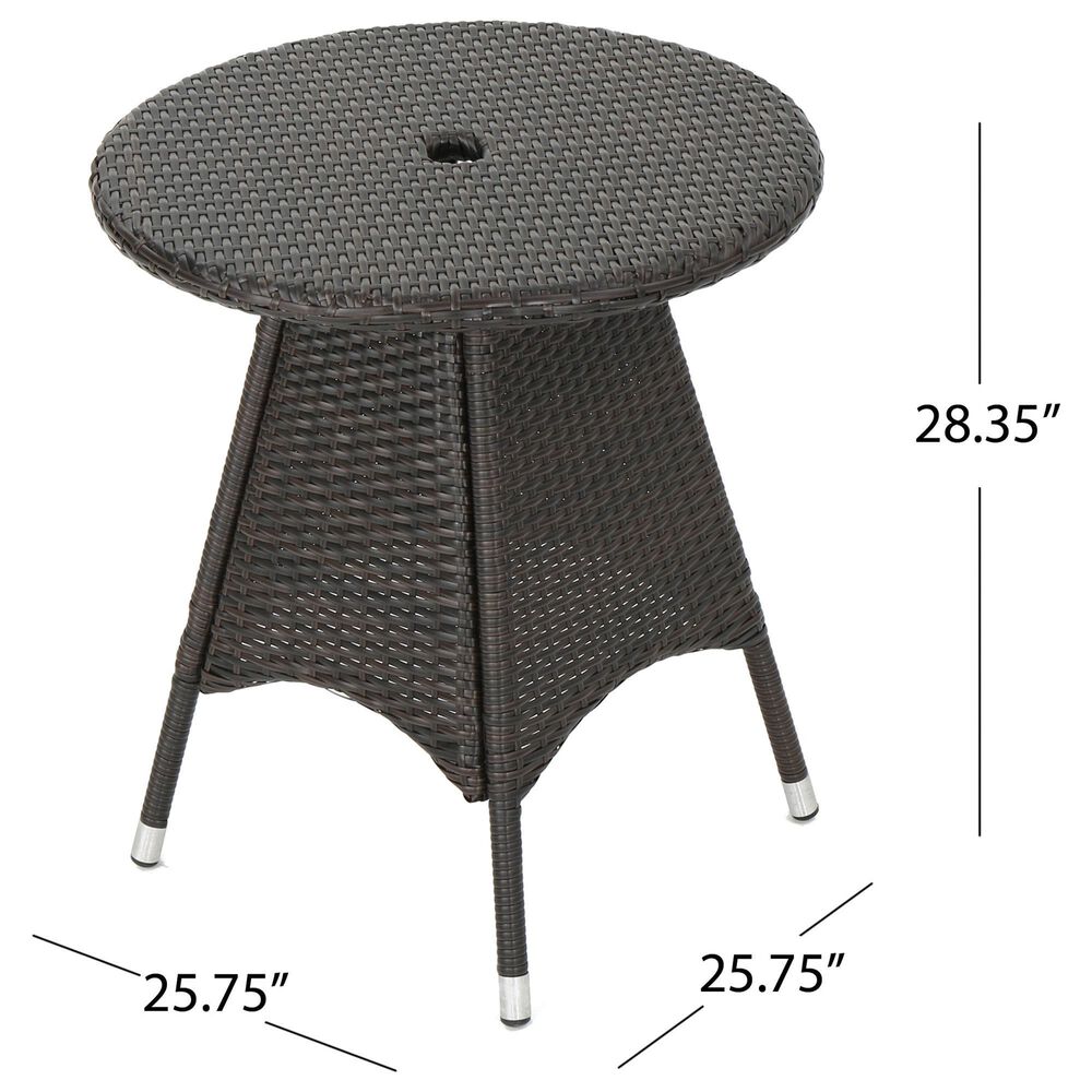 Hearth and Haven Corsica Patio Bistro Table in Brown, , large